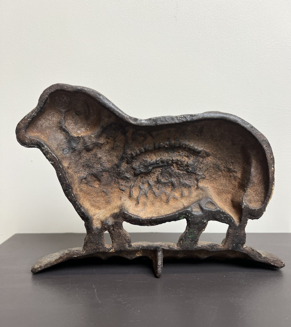 19th Century Cast Iron Doorstop - Ram View VI
