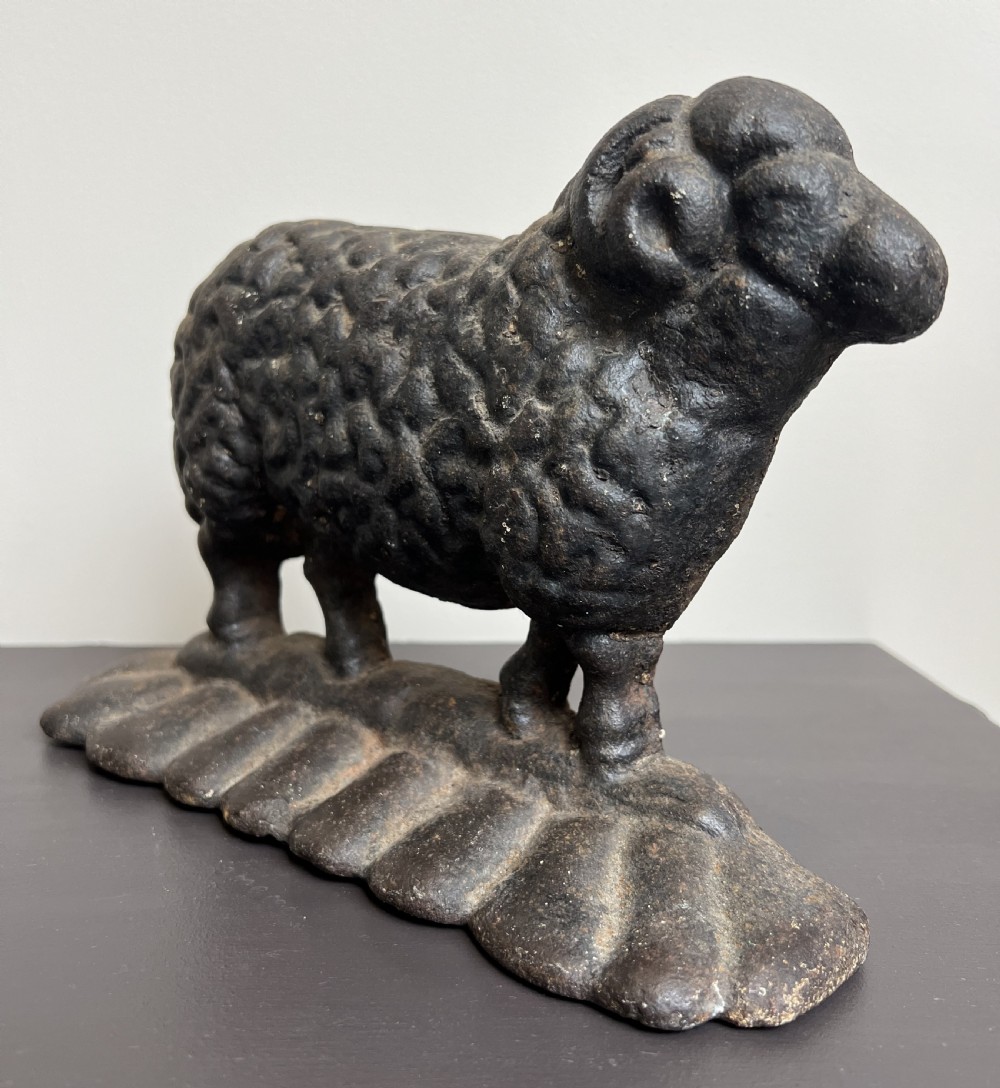 19th Century Cast Iron Doorstop - Ram View VIII