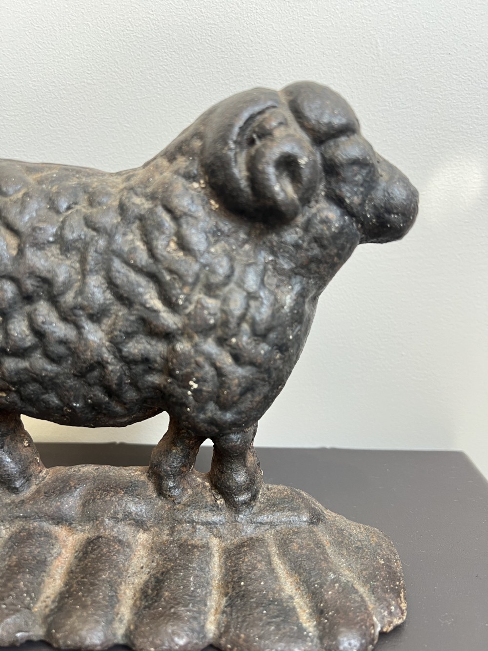 19th Century Cast Iron Doorstop - Ram View III