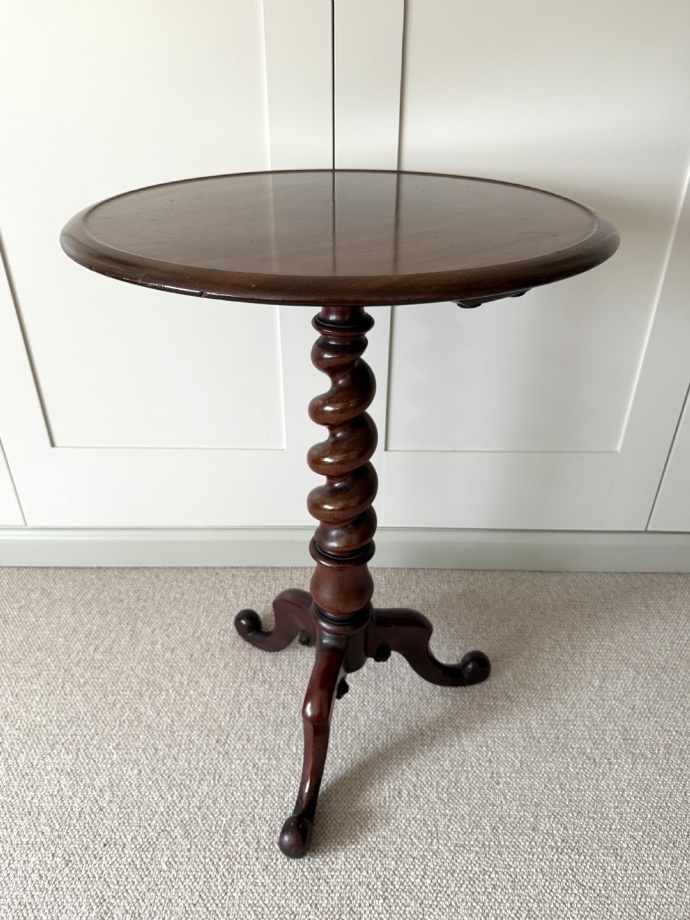 Antique Mahogany Barley Twist Side Table