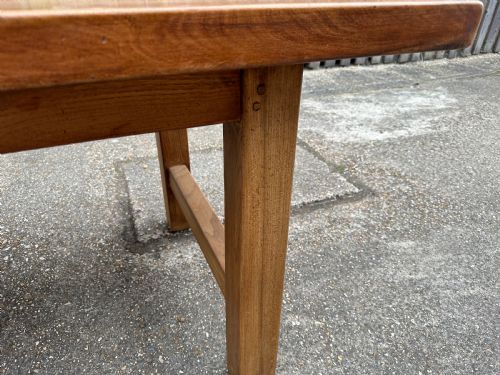 ANTIQUE PALE ELM FARMHOUSE TABLE - ADDITIONAL PHOTO 2