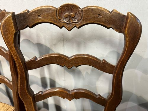 TWELVE FRENCH LADDER BACK CHAIRS - ADDITIONAL PHOTO 4