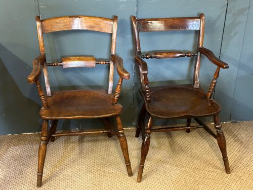 two antique windsor carver chairs - CATEGORY: ANTIQUE CHAIRS - DATED 19TH CENTURY