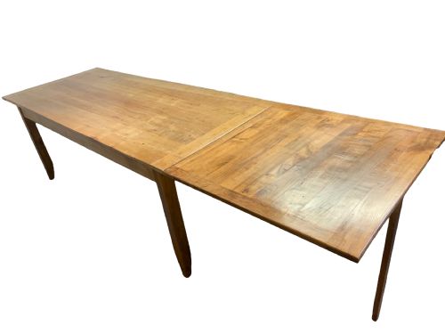 19th century cherry single drawerleaf farmhouse table - CATEGORY: ANTIQUE TABLES - DATED 19TH CENTURY