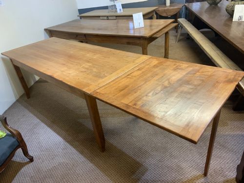 19TH CENTURY CHERRY SINGLE DRAWERLEAF FARMHOUSE TABLE - ADDITIONAL PHOTO 3