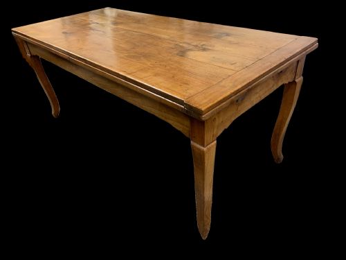 antique cherry double draw leaf table - CATEGORY: ANTIQUE TABLES - DATED 1880