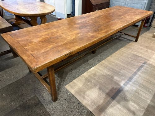 EARLY 19TH CENTURY BEECH FARMHOUSE TABLE - ADDITIONAL PHOTO 2