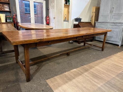 EARLY 19TH CENTURY BEECH FARMHOUSE TABLE - ADDITIONAL PHOTO 3