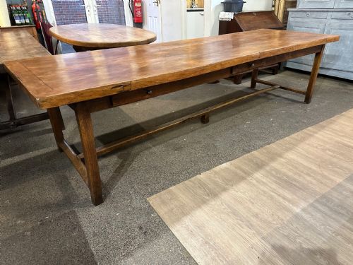 EARLY 19TH CENTURY BEECH FARMHOUSE TABLE - ADDITIONAL PHOTO 5