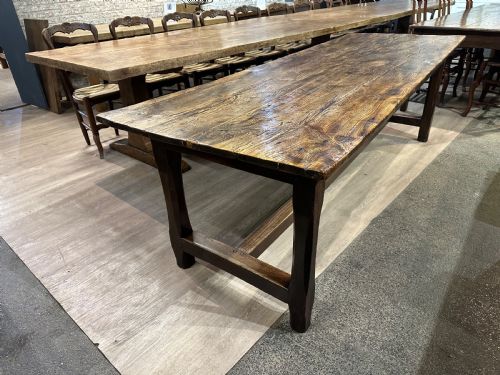 18TH CENTURY WELSH ELM 8FT FARMHOUSE TABLE - ADDITIONAL PHOTO 1
