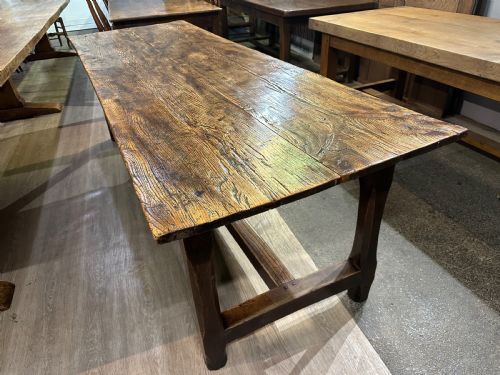 18TH CENTURY WELSH ELM 8FT FARMHOUSE TABLE - ADDITIONAL PHOTO 3