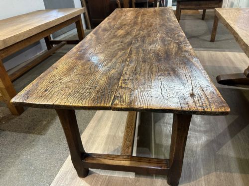 18TH CENTURY WELSH ELM 8FT FARMHOUSE TABLE - ADDITIONAL PHOTO 7