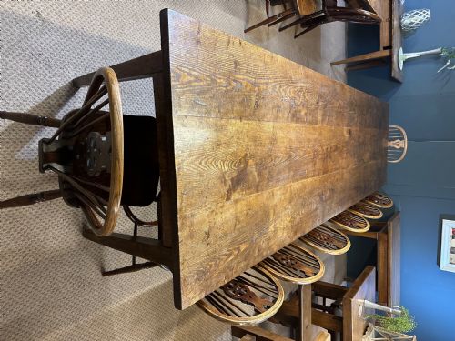 LARGE 18TH CENTURY OAKASH FARMHOUSE TABLE - ADDITIONAL PHOTO 1