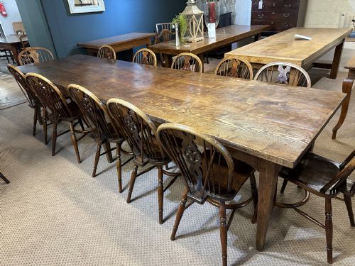 LARGE 18TH CENTURY OAKASH FARMHOUSE TABLE - ADDITIONAL PHOTO 2