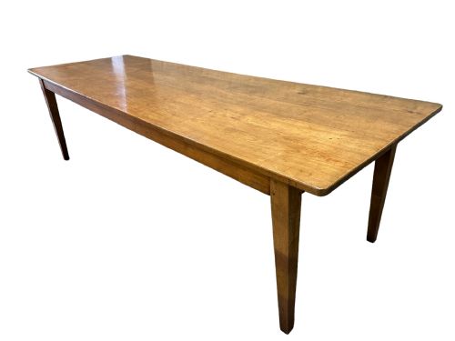 antique tapered leg cherry dining table - CATEGORY: ANTIQUE TABLES - DATED 19TH CENTURY
