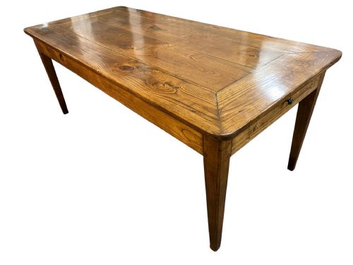 antique chestnut dining table - CATEGORY: ANTIQUE TABLES - DATED 1850