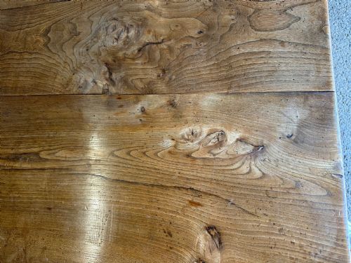 ANTIQUE NORMANDY ELM FARMHOUSE TABLE - ADDITIONAL PHOTO 2