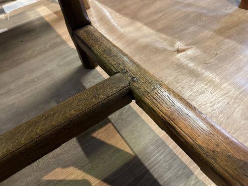 18TH CENTURY OAK RUSTIC FARMHOUSE TABLE WITH TWO EXTENSION LEAVES - ADDITIONAL PHOTO 4