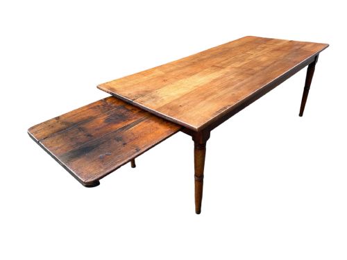 antique cherry dining table with bread slide - CATEGORY: ANTIQUE TABLES - DATED 19TH CENTURY