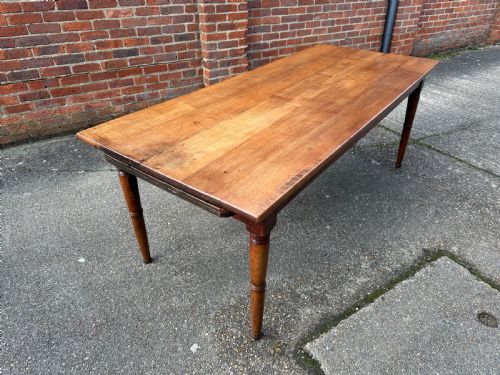 ANTIQUE CHERRY DINING TABLE WITH BREAD SLIDE - ADDITIONAL PHOTO 3