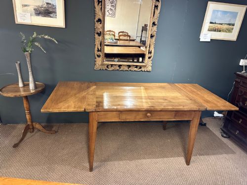 19TH CENTURY CHERRY TABLE WITH EXTENSION LEAVES - ADDITIONAL PHOTO 2