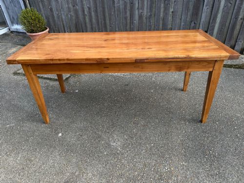 19TH CENTURY CHERRY DOUBLE EXTENDING FARMHOUSE TABLE - ADDITIONAL PHOTO 4