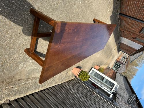 ANTIQUE 3M OAK FARMHOUSE TABLE - ADDITIONAL PHOTO 1