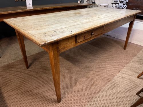 19TH CENTURY RUSTIC CHERRY FARMHOUSE TABLE - ADDITIONAL PHOTO 2