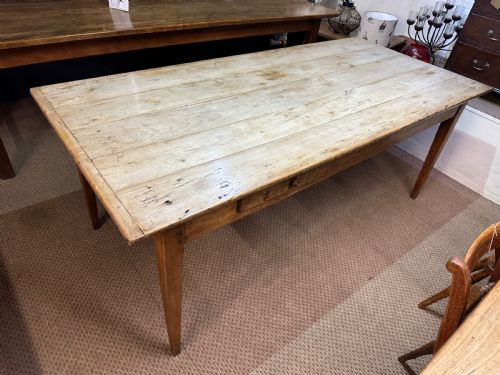 19TH CENTURY RUSTIC CHERRY FARMHOUSE TABLE - ADDITIONAL PHOTO 3