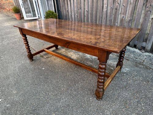 18TH CENTURY AND LATER ELM AND OAK REFECTORY TABLE - ADDITIONAL PHOTO 1