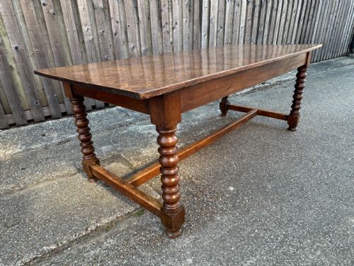 18TH CENTURY AND LATER ELM AND OAK REFECTORY TABLE - ADDITIONAL PHOTO 3