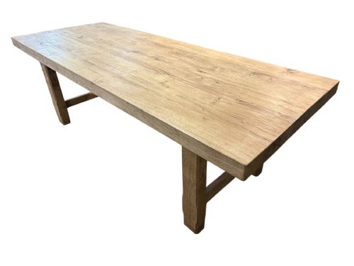 antique oak pale bleached normandy dining table - CATEGORY: ANTIQUE TABLES - DATED 1910