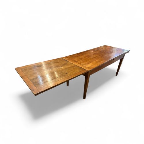 19TH CENTURY CHERRY DOUBLE EXTENDING DINING TABLE - ADDITIONAL PHOTO 1