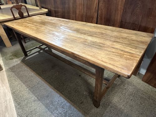 19TH CENTURY BEECH FARMHOUSE TABLE - ADDITIONAL PHOTO 4