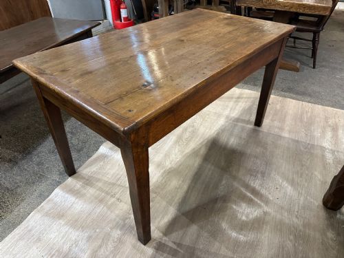 19TH CENTURY TWO DRAWER OAK FARMHOUSE TABLE - ADDITIONAL PHOTO 5
