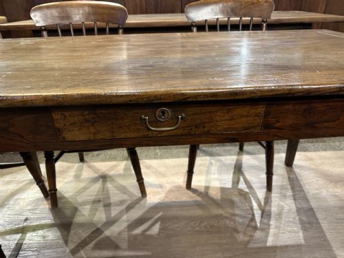 19TH CENTURY CHESTNUT FARMHOUSE TABLE WITHOUT CHAIRS - ADDITIONAL PHOTO 2