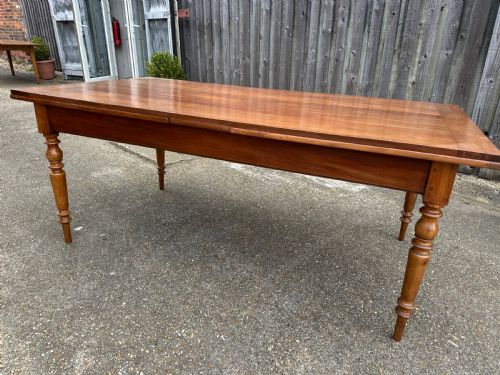19TH CENTURY WIDE CHERRY DOUBLE EXTENDING DINING TABLE - ADDITIONAL PHOTO 2