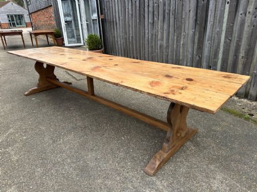 ANTIQUE LARGE FARMHOUSE TABLE - ADDITIONAL PHOTO 1