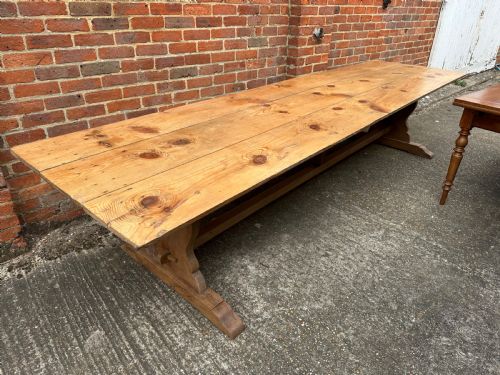 ANTIQUE LARGE FARMHOUSE TABLE - ADDITIONAL PHOTO 2