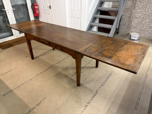 Antique Oak Double Extending Dining Table