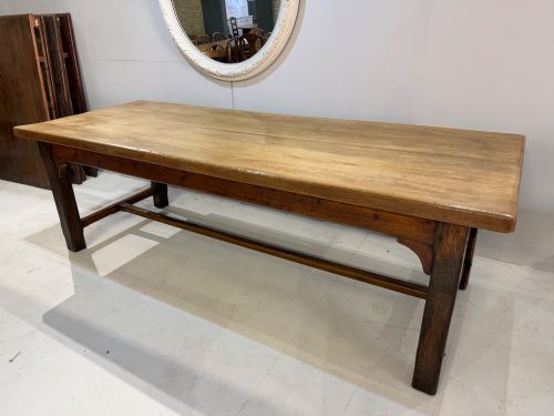19th Century Beech Farmhouse Table – Château De Saint Blaize, France
