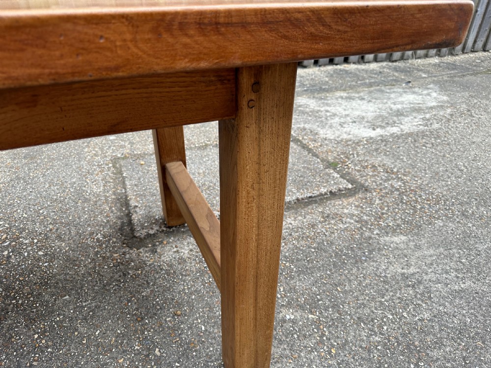 Antique Pale Elm Farmhouse Table  View III