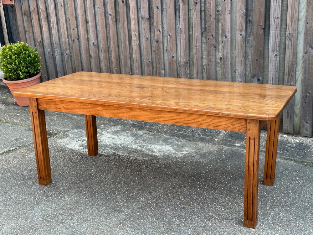 Antique Elm Farmhouse Table 