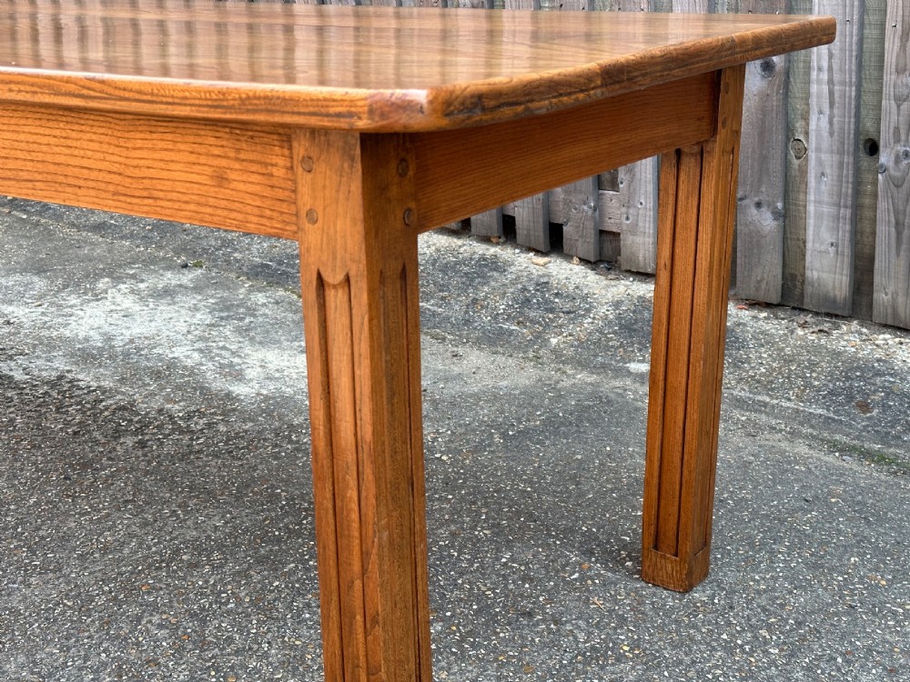 Antique Elm Farmhouse Table  View V