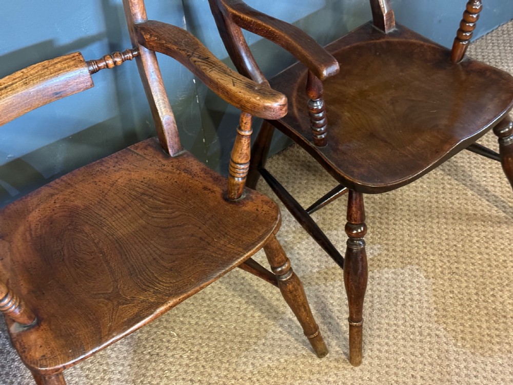 Two Antique Windsor Carver Chairs View III
