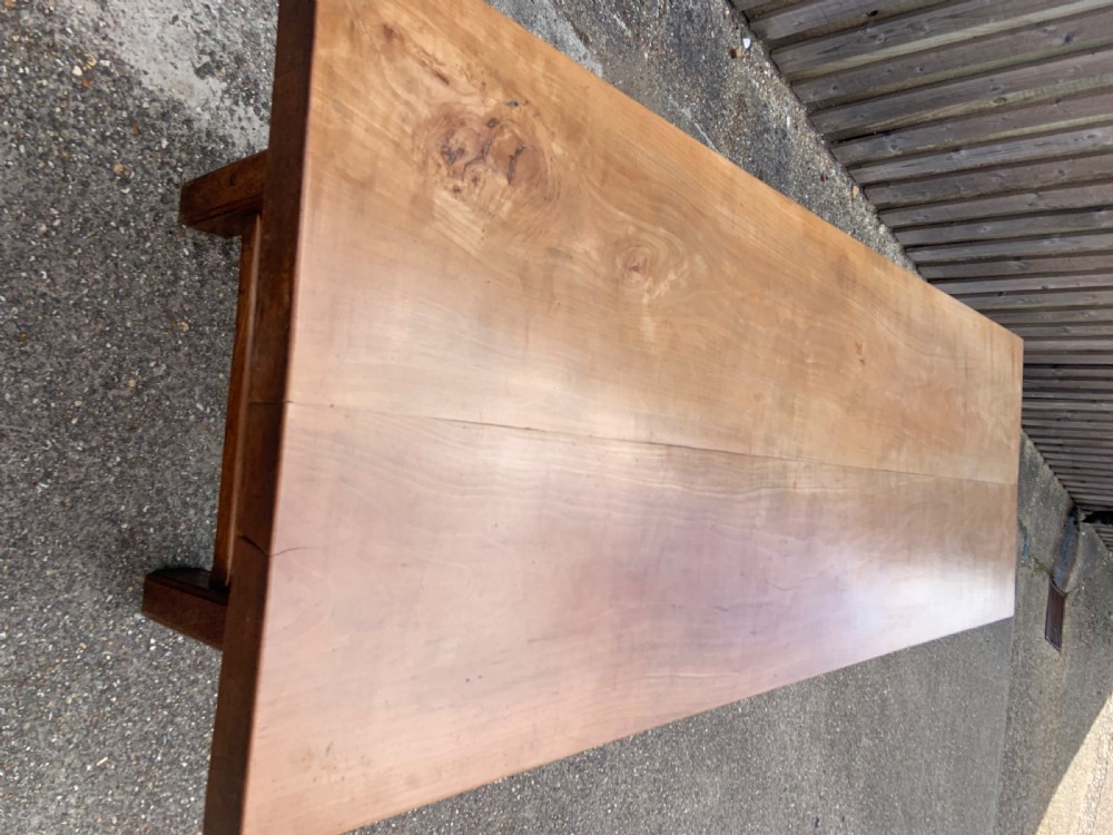 Antique Pale Beech Farmhouse Table  View III