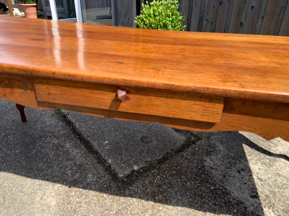 Louis XV Cherry Dining Table with Bread Slide View II
