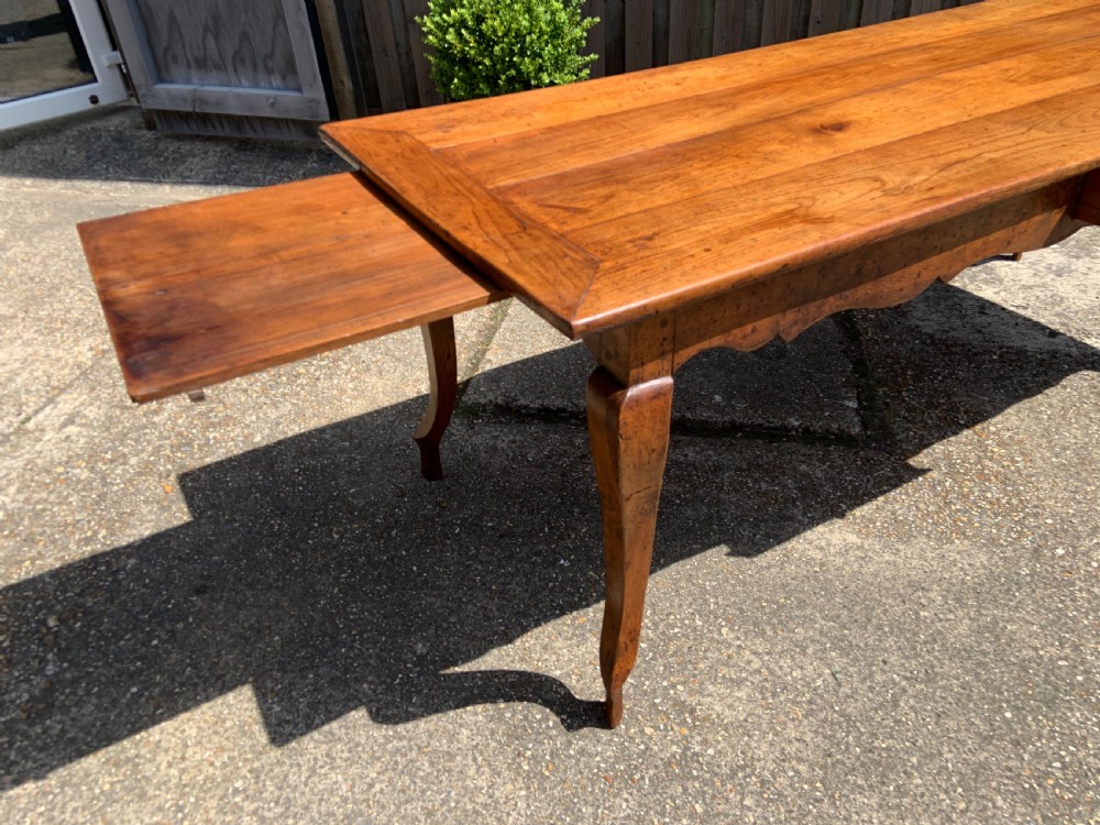 Louis XV Cherry Dining Table with Bread Slide View III