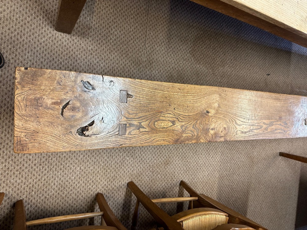 Large early 19th Century Elm Farmhouse Table  View II