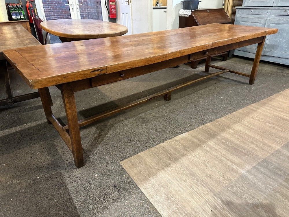 Early 19th Century Beech Farmhouse Table View VI